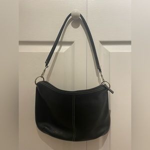 Black leather Danier shoulder bag 12”W x 9”L